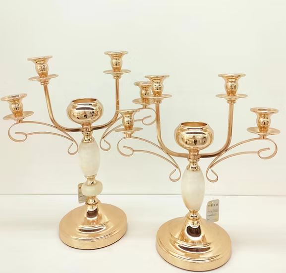 Golden Candle Holder