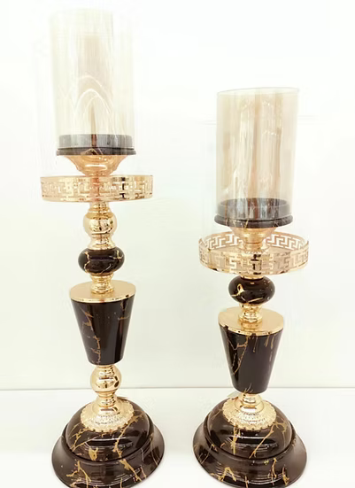 Black & Gold Candle Holders