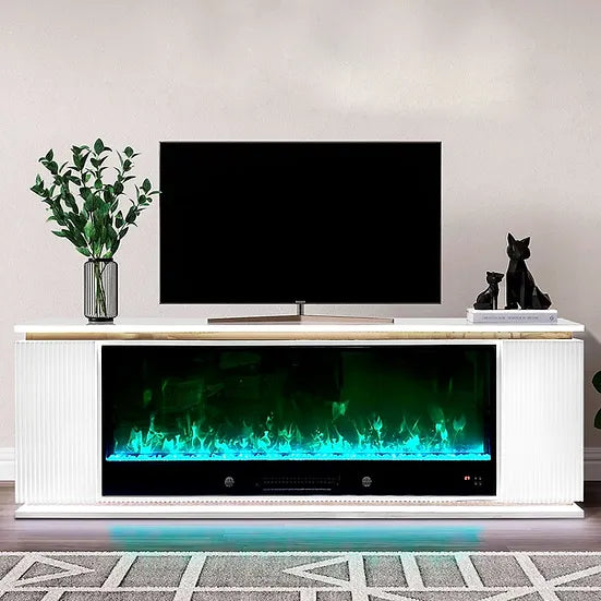 White & Gold Fireplace