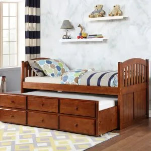 Double Bunk Bed W/ Dresser Compartments