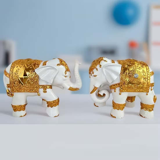 Gold & White Elephant