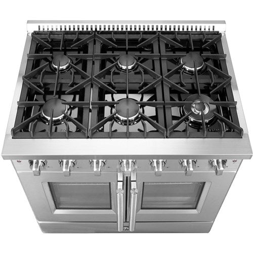 Forno 36" / 5.4 CF Gas Range, French Door, Convection - Stainless