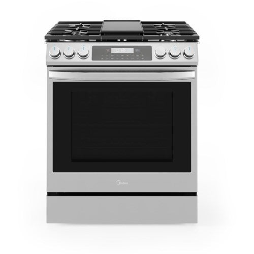 Midea 6.1 CF / 30" Gas Range, Convection, Wi-Fi - Stainless
