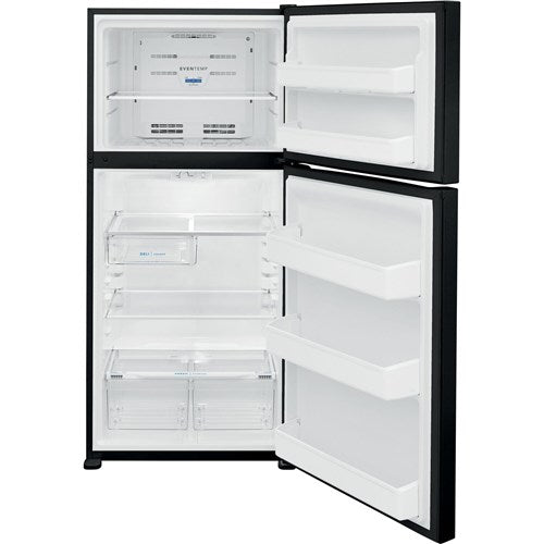 Frigidaire 18.3 CF Top Mount Refrigerator Glass Shelves ADA OPT-ICEMAKER - Black