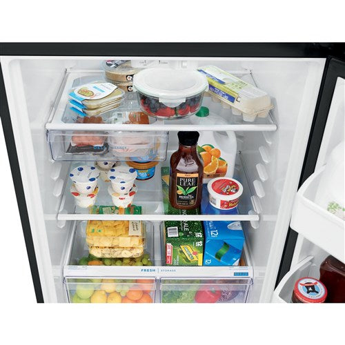 Frigidaire 18.3 CF Top Mount Refrigerator Glass Shelves ADA OPT-ICEMAKER - Black