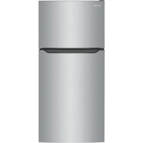 Frigidaire 18.3 CF Top Mount Refrigerator Glass Shelves ADA OPT-ICEMAKER - Stainless