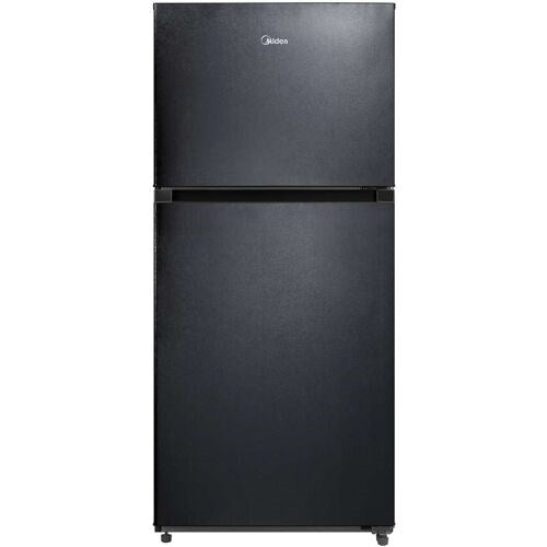 Midea 18 CF Top Mount Refrigerator, Glass Shelves, Ice Maker Ready, ESTAR - Black