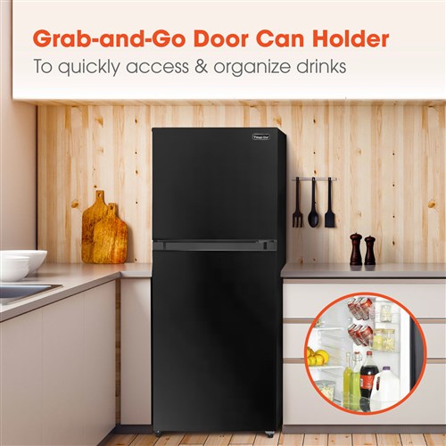 Magic Chef/HMDR1000BE 10.1 Cu Ft Top-Mount Refrigerator, E-Star - Black