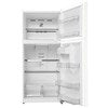 Midea 21 CF Top Mount Refrigerator, Glass Shelves, Ice Maker Ready, ESTAR - White