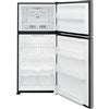 Frigidaire 20.4 CF Top Mount Refrig Glass Shelves Opt IceMaker - Stainless