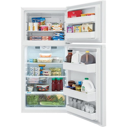 Frigidaire 13.9 CF Top Mount Refrigertor, Eventemp, Glass Shelves - White