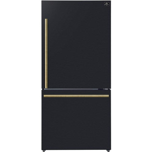 Forno Espresso/FFFFD1785-31BLK 17 CF Bottom Mount Refrigerator, Right Swing - Black