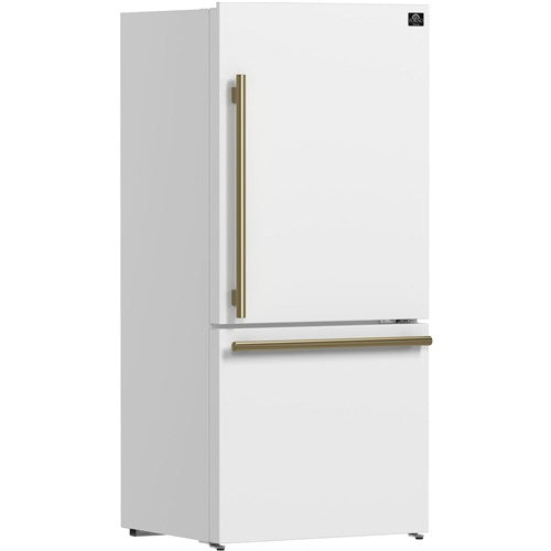 Forno Espresso/FFFFD1785-31WHT 17 CF Bottom Mount Refrigerator, Right Swing - White