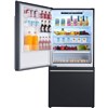 Forno Espresso 17 CF Bottom Mount Refrigerator, Ice Maker, Left Swing - Black