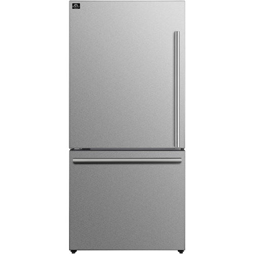 Forno Espresso 17 CF Bottom Mount Refrigerator, Ice Maker, Left Swing - Stainless
