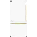 Forno Espresso/FFFFD1786-31WHT 17 CF Bottom Mount Refrigerator, Ice Maker, Left Swing - White