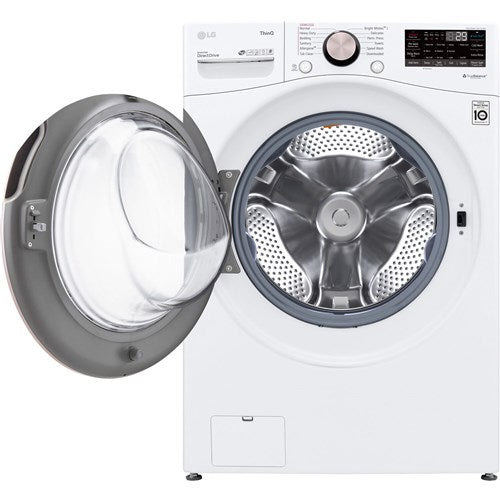 LG 4.5 CF Ultra Large Capacity FL Washer w/ AIDD, Turbowash, Steam, Wi-Fi - White