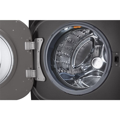 LG 5.2 CF Mega Capacity Front Load Washer with TurboWash, Steam, AIDD, WIFI - Black Steel