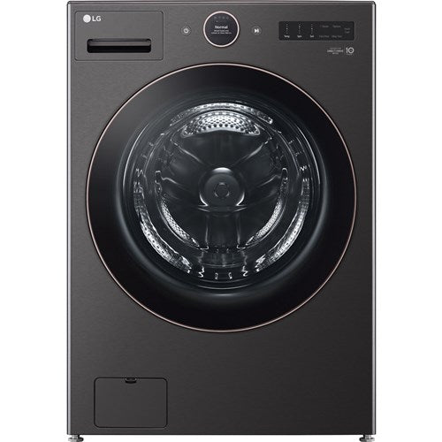 LG 5.0 CF Ultra Large Capacity Front Load Washer, TurboWash360, Steam, Wifi - Black Steel
