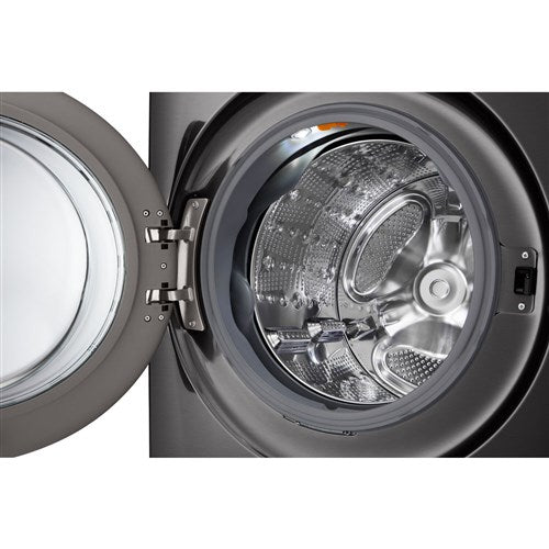 LG 5.0 CF Ultra Large Capacity Front Load Washer, TurboWash360, Steam, Wifi - Black Steel