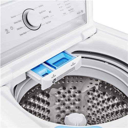 Midea 4.4 CF Top Load Washer, Agitator, Stainless Tub - White