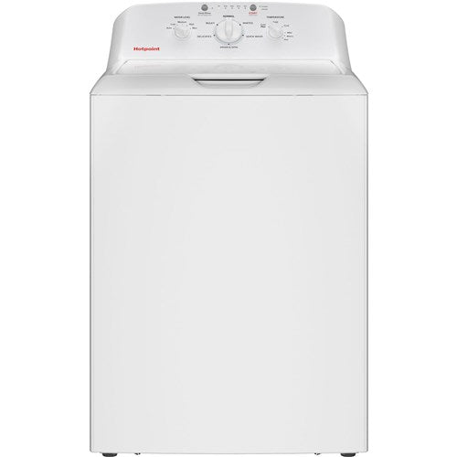 GE/HTW265ASWWW 3.9 CF HOTPOINT Top Load Washer, Heavy-Duty Agitator - White