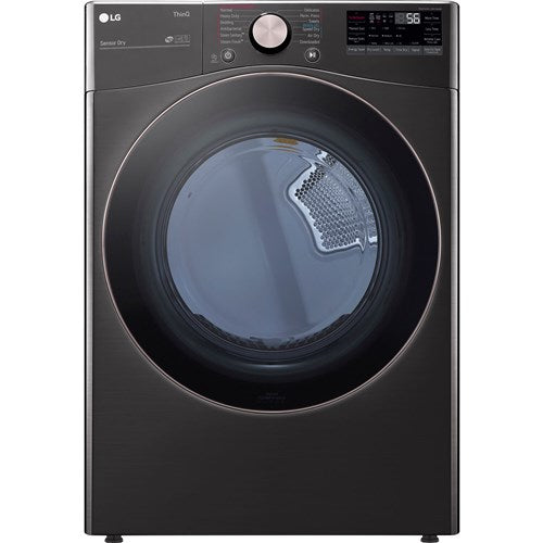 LG 7.4 CF Ultra Large Capacity Gas Dryer w/ Sensor Dry, Truesteam, Wi-Fi - Black Steel