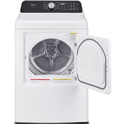 Midea 7.0 CF Electric Dryer, Sensor Dry - White