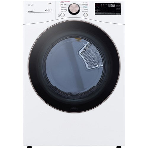 LG 7.4 CF Ultra Large Capacity Electric Dryer w/Sensor Dry, Truesteam, Wi-Fi - White
