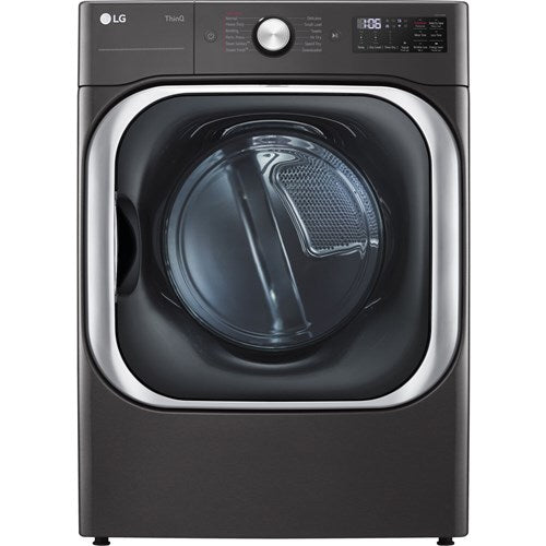 LG 9.0 CF Mega Capacity Electric Dryer with Sensor Dry, Turbo Steam - Black Steel
