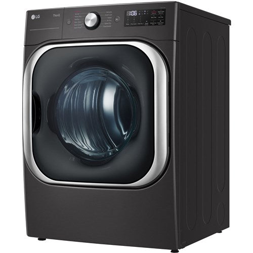 LG 9.0 CF Mega Capacity Electric Dryer with Sensor Dry, Turbo Steam - Black Steel
