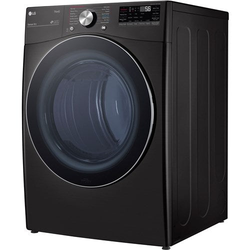 LG 7.4 CF Ultra Large Capacity E Dryer w/ Sensor Dry, TurboSteam, Wi-Fi - Black Steel