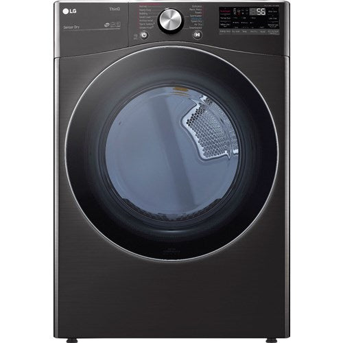 LG 7.4 CF Ultra Large Capacity E Dryer w/ Sensor Dry, TurboSteam, Wi-Fi - Black Steel
