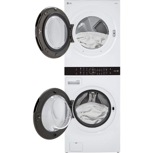 LG 4.5 CF / 7.4 CF Electric Washtower with Center Control - White