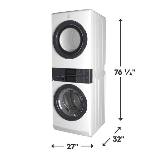 Electrolux Laundry Tower 4.4 Cu. Ft. Washer & 8 Cu. Ft. Electric Dryer - White