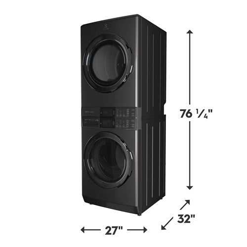 Electrolux Laundry Tower 4.5 Cu. Ft. Washer & 8 Cu. Ft. Electric Dryer - Titanium