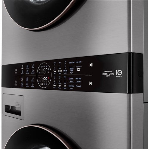 LG/WKE100HVA 4.5 CF / 7.4 CF Electric Washtower with Center Control - Graphite