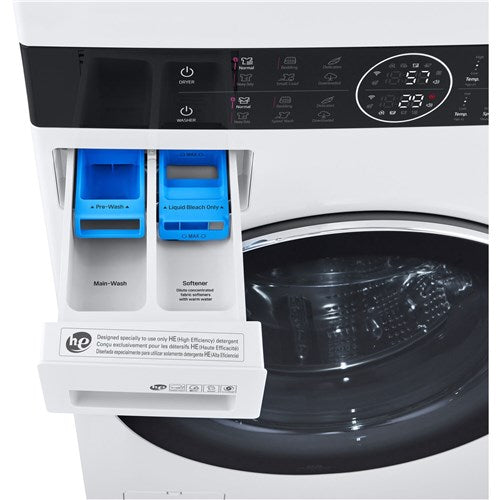 LG/WKEX200HWA 4.5 CF / 7.4 CF Electric Washtower with Center Control - White