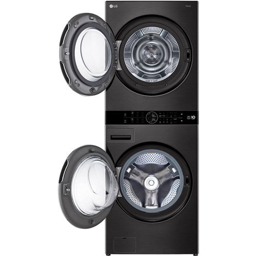 LG/WKHC252HBA 5.0 CF / 7.8 CF Dual Inverter Heat Pump Ventless Dryer, TurboWash360 - Black Steel