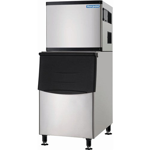 Norpole/NPCIM350M Commercial Ice Maker Head, Makes up to 350 lbs Per Day, Auto Shut-Off - Stainless