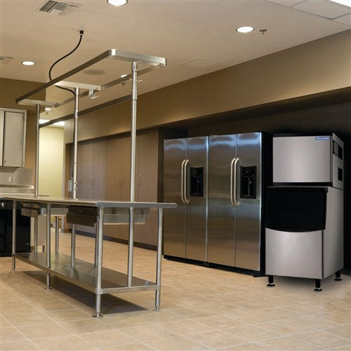 Norpole/NPCIM350M Commercial Ice Maker Head, Makes up to 350 lbs Per Day, Auto Shut-Off - Stainless