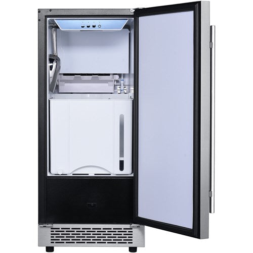 Hanover/HIM60701-5SS The Vault Undercounter Ice Maker, 32 lbs/day, Touch Control, Pump - Stainless Steel