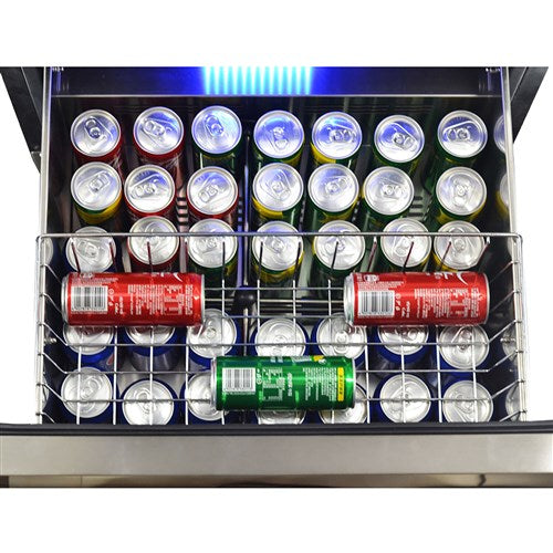 Forno/FWCDR6628-24S 16 CF Wine Cooler, Two Refrigerated Drawers - Stainless