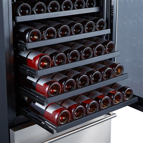 Forno/FWCDR6628-24S 16 CF Wine Cooler, Two Refrigerated Drawers - Stainless