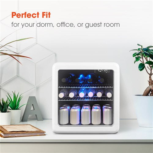 Magic Chef/MCB17CHW 1.7 cu. ft. Retro Mini Beverage Cooler - White