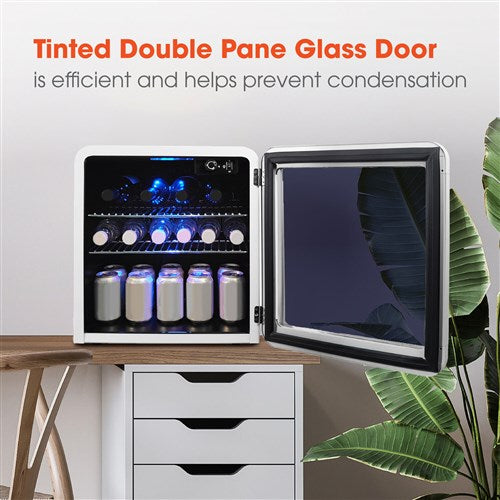 Magic Chef/MCB17CHW 1.7 cu. ft. Retro Mini Beverage Cooler - White