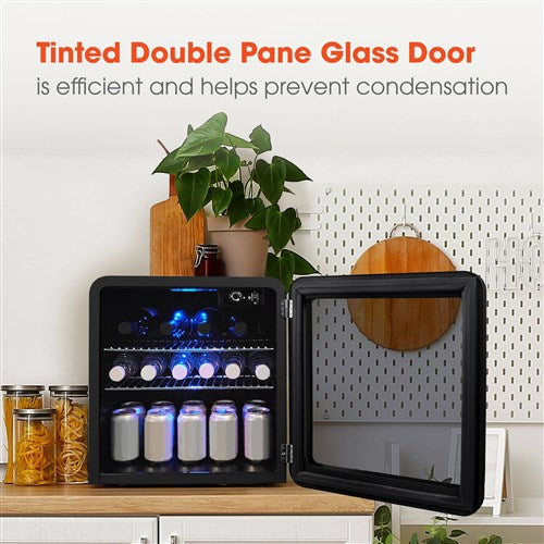 Magic Chef/MCB17CHB 1.7 cu. ft. Retro Mini Beverage Cooler - Black