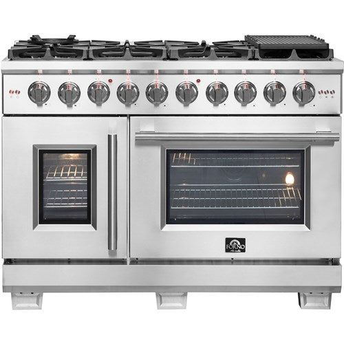 Forno/FFSGS6460-48 48" / 6.6 CF Gas Range, French Door, Convection - Stainless