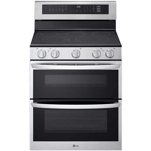 7.3 cu. ft. Large Capacity ThinQ Technology with ThinQ Care & ThinQ UP ProBake Convection with Air Fry EasyClean and Self Clean SmoothTouch Glass Controls ENERGY STAR Certified
