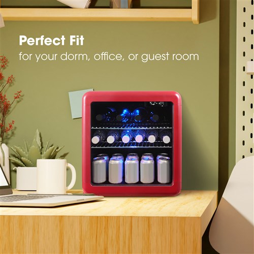 Magic Chef/MCB17CHR 1.7 cu. ft. Retro Mini Beverage Cooler - Red